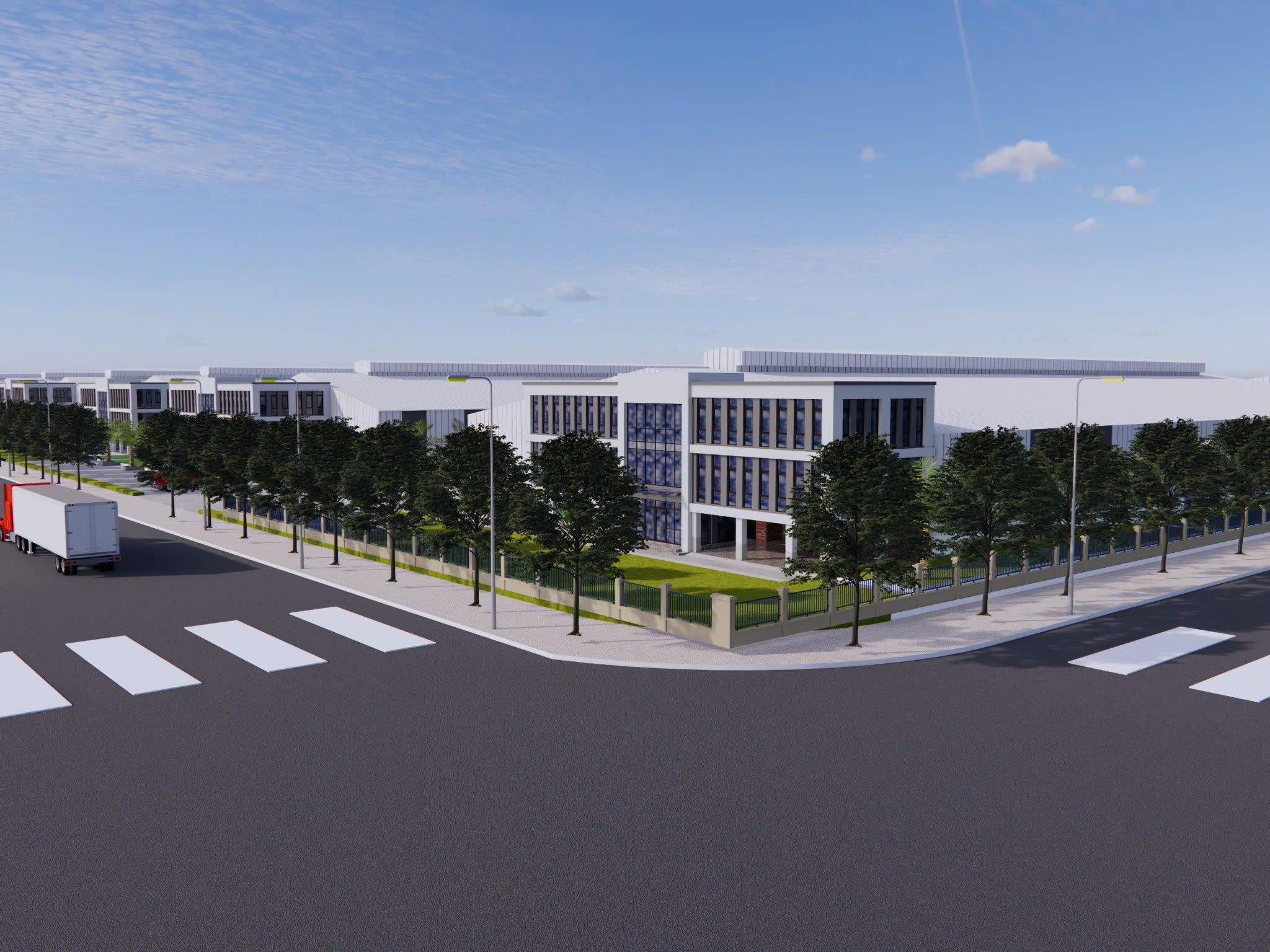 Warehouse with operating office support
